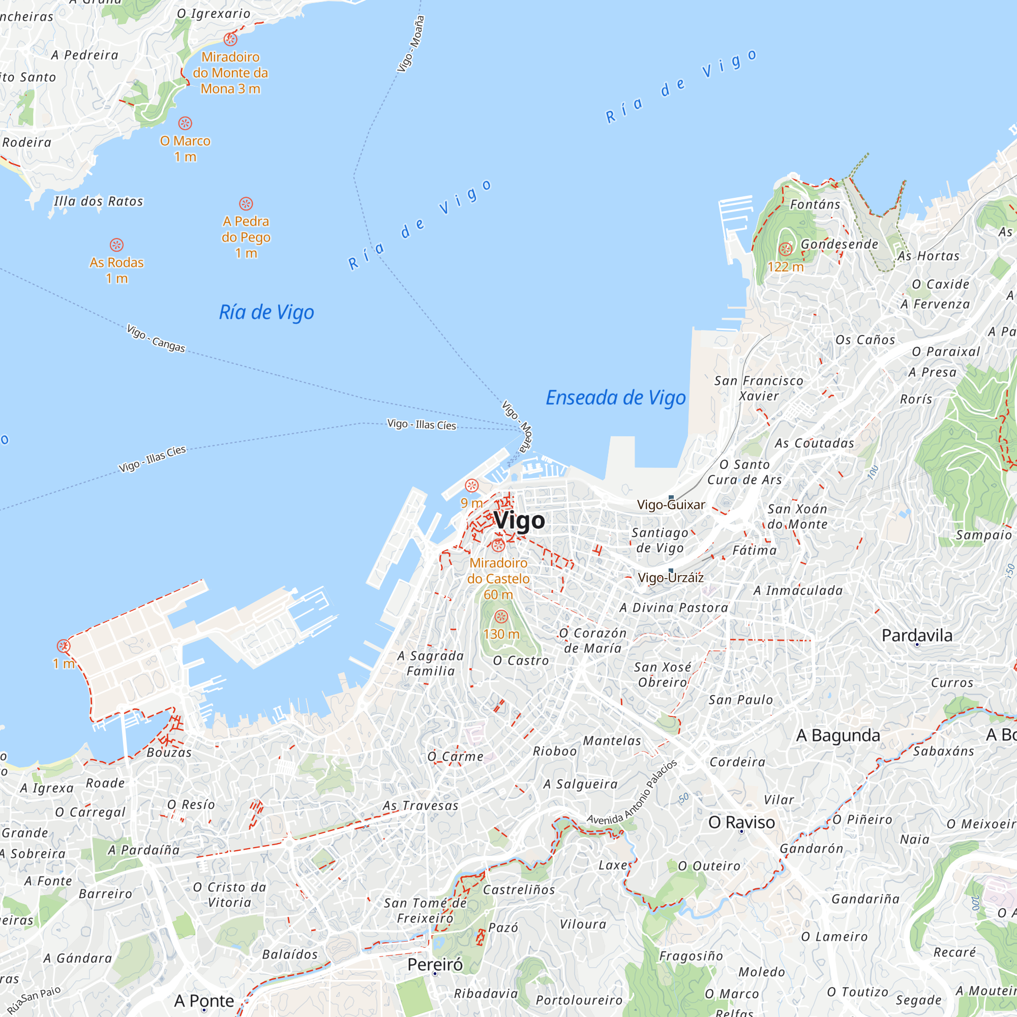 Centro de Visitantes do Parque Nacional Illas Atlánticas de Galicia map