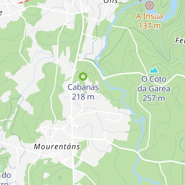 Map of Cabanas de Fóra