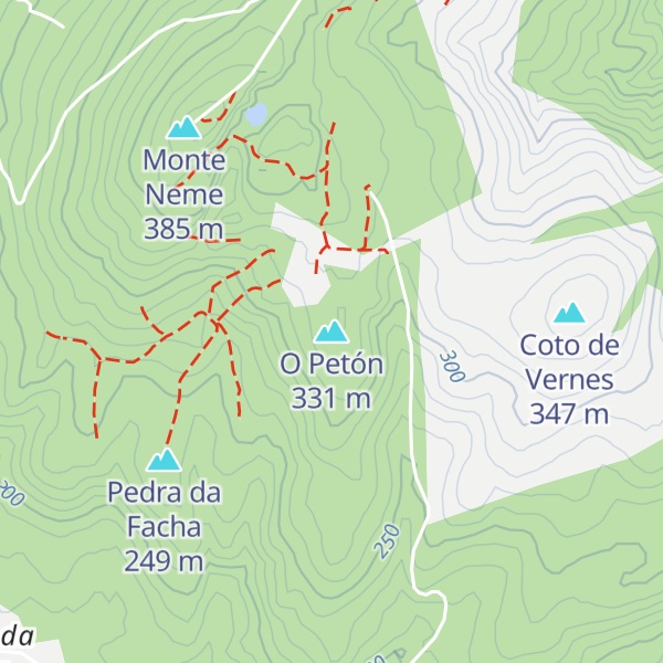 Map of O Petón