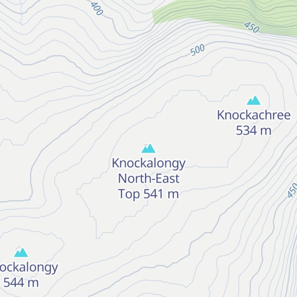 Map of Knockalongy North-East Top