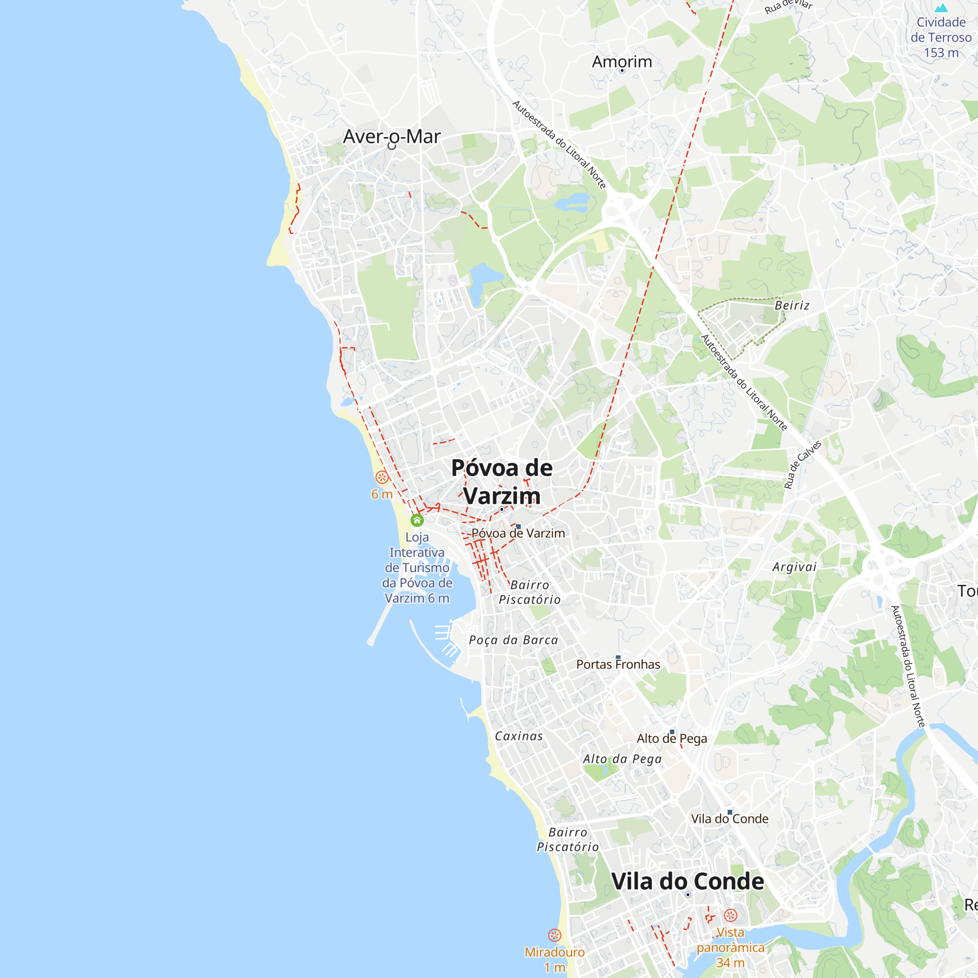 Posto de Turismo da Póvoa de Varzim map