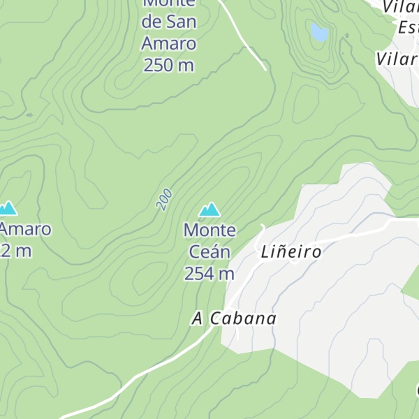 Map of Monte Ceán
