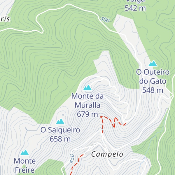 Map of Monte da Muralla