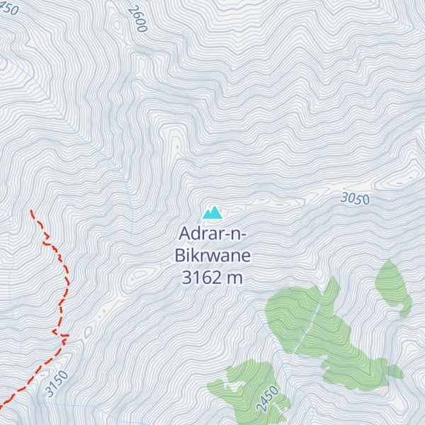 Map of Adrar-n-Bikrwane