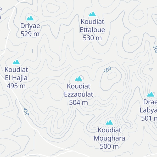 Map of Koudiat Ezzaoulat