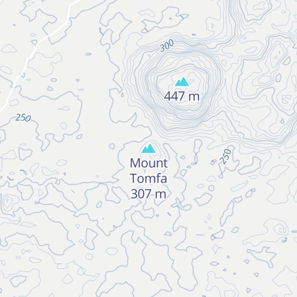 Map of Mount Tomfa