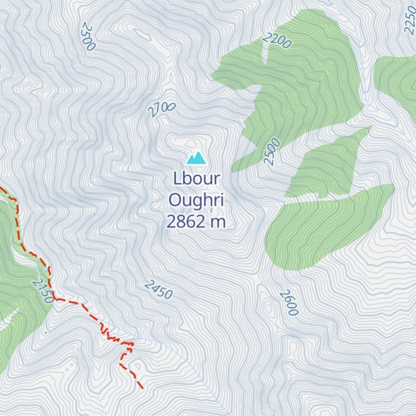 Map of Adrar Ouakar
