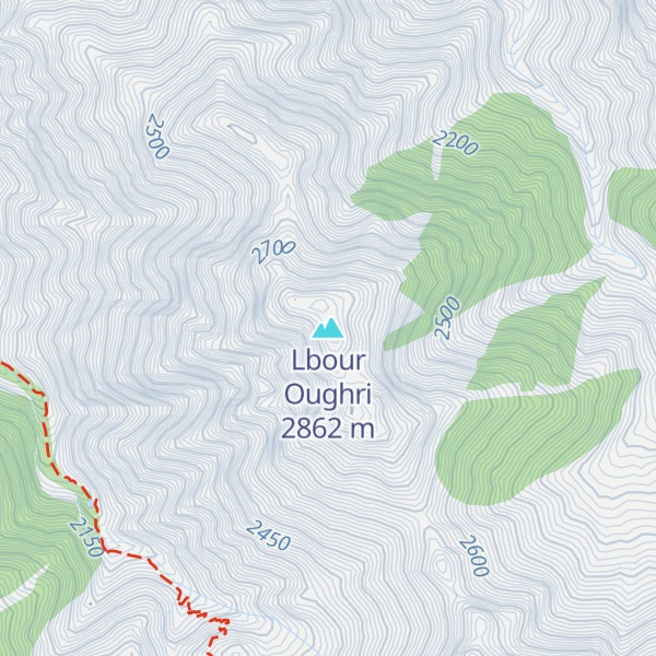 Map of Lbour Oughri