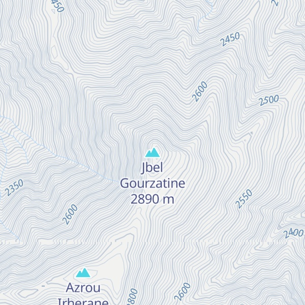 Map of Jbel Gourzatine