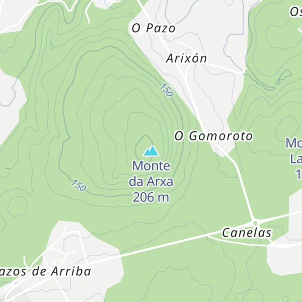 Map of Monte da Arxa