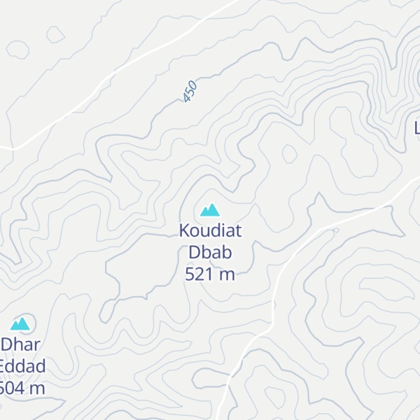 Map of Koudiat Dbab