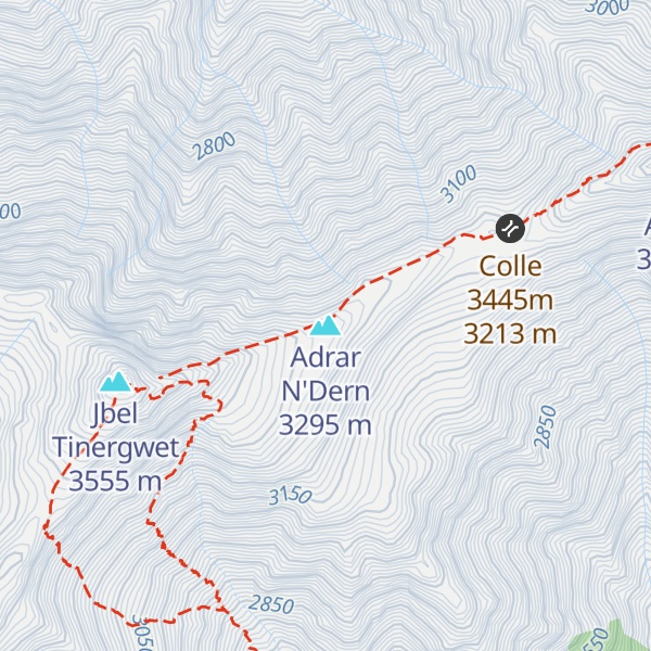 Map of Adrar N'Dern