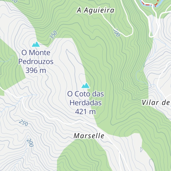 Map of O Coto das Herdadas