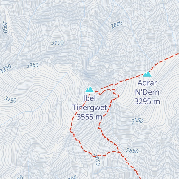 Map of Jbel Tinergwet
