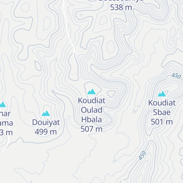Map of Koudiat Oulad Hbala