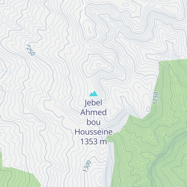 Map of Jebel Ahmed bou Housseïne