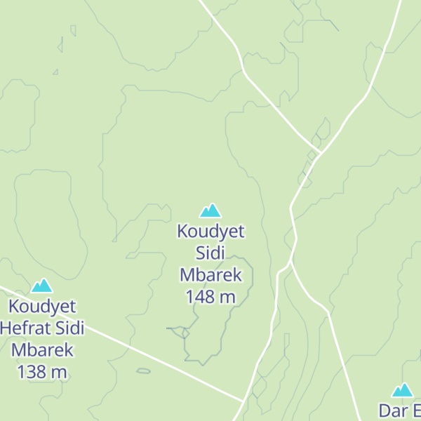 Map of Koudyet Sidi Mbarek