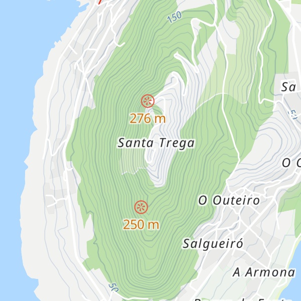 Map of Monte de Santa Trega