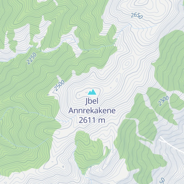 Map of Jbel Annrekakene