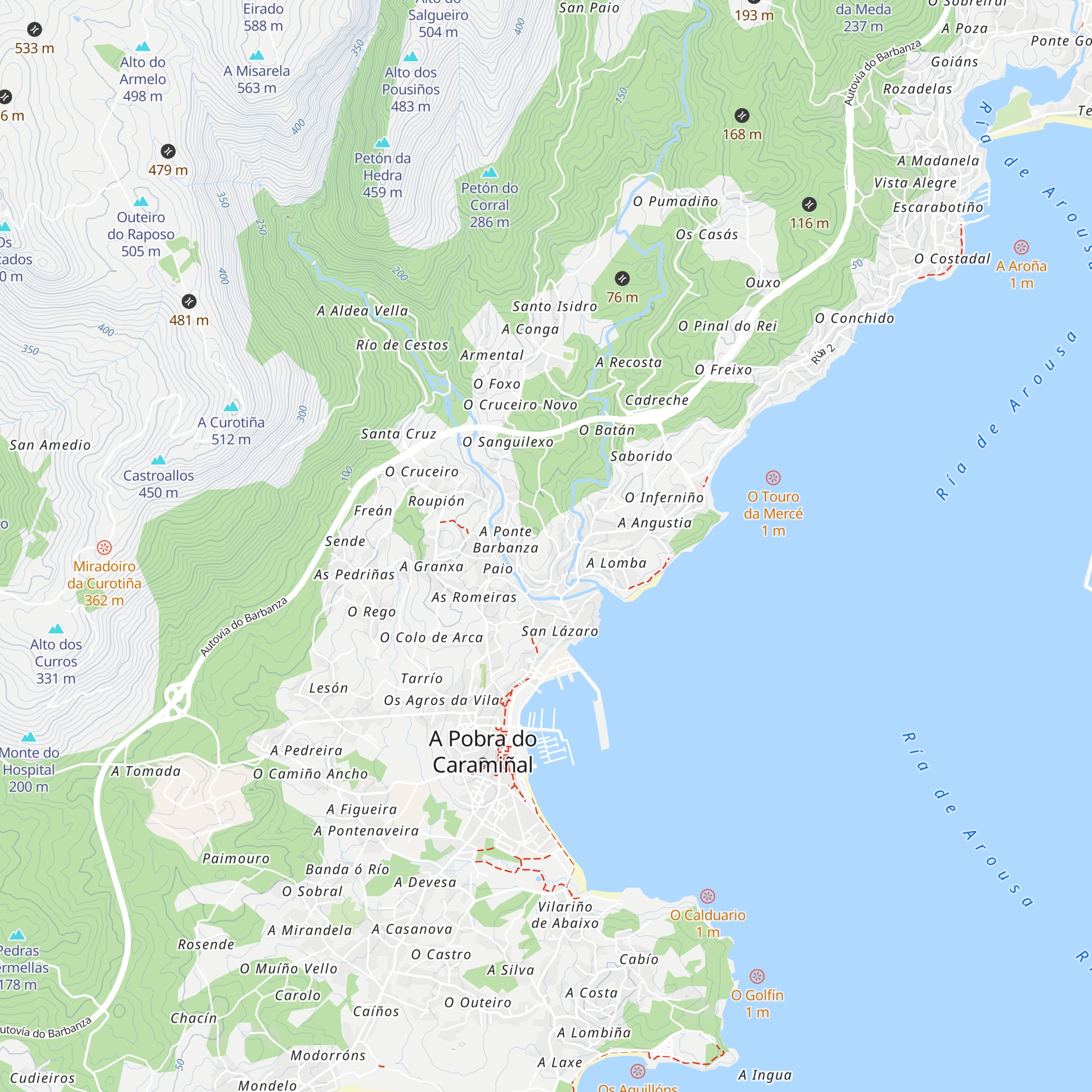 Cabanas Rías Baixas map