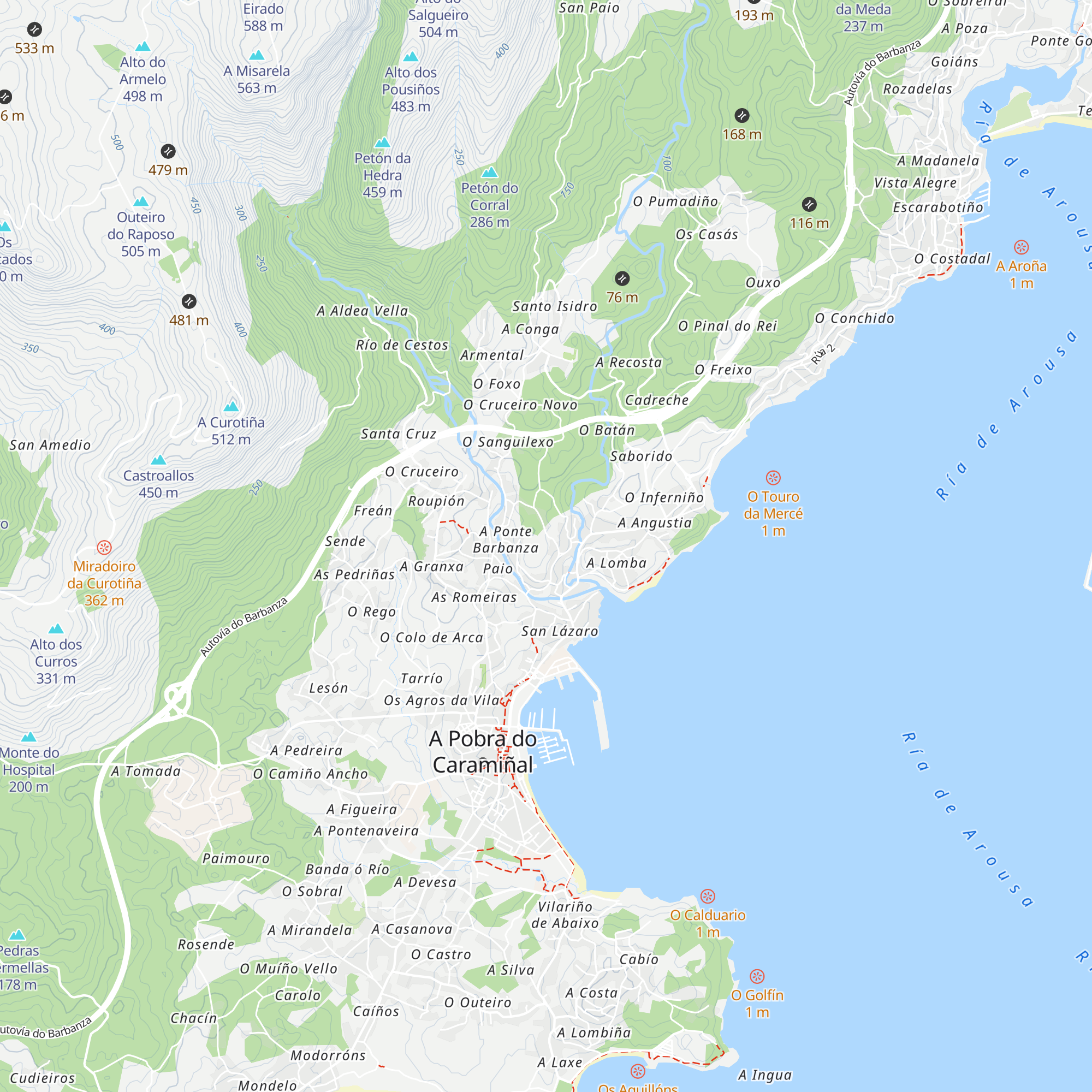 Cabanas Rías Baixas map