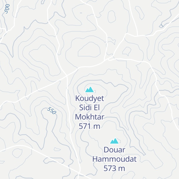 Map of Koudyet Sidi El Mokhtar