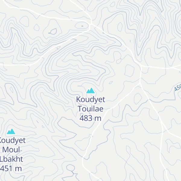 Map of Koudyet Touilae