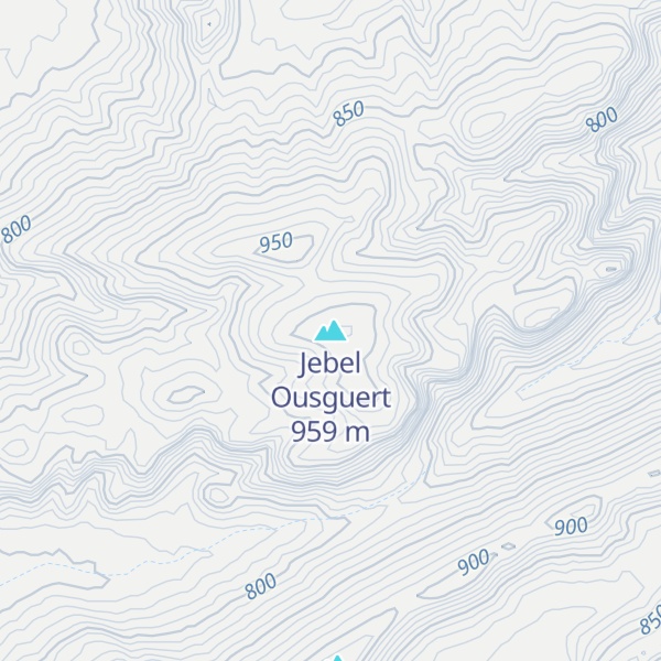 Map of Jebel Ousguert