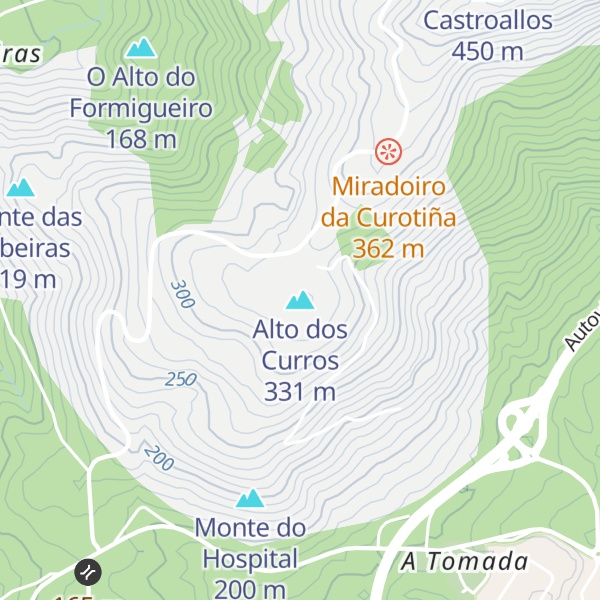 Map of Alto dos Curros