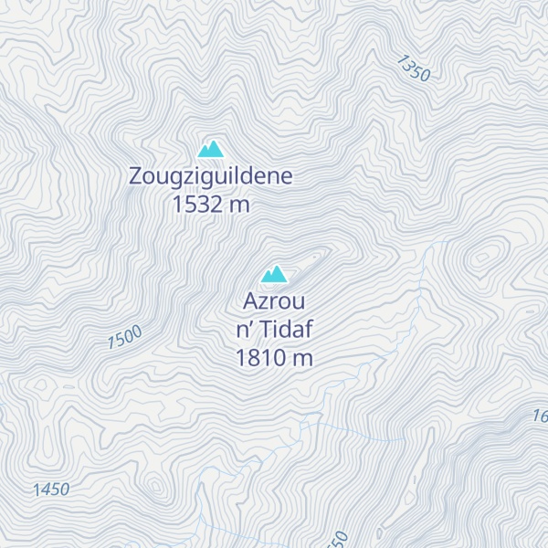Map of Azrou n’ Tidaf