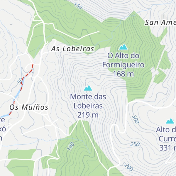 Map of Monte das Lobeiras