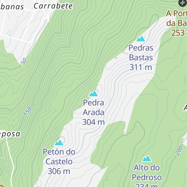 Map of Pedra Arada