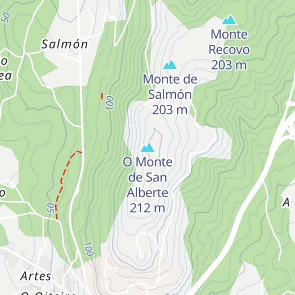 Map of O Monte de San Alberte