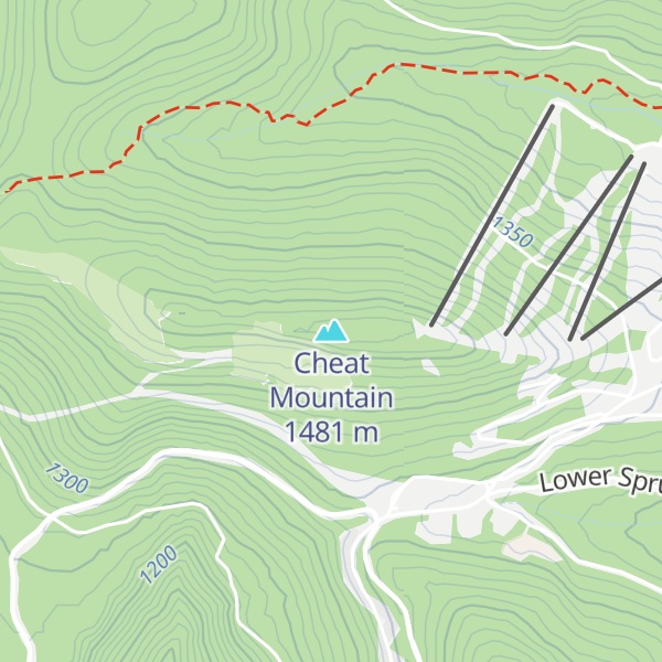 Map of Cheat Mountain