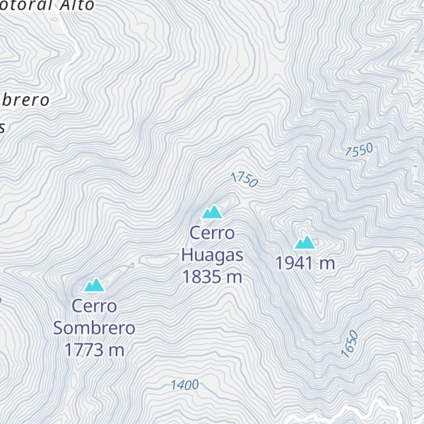 Map of Cerro Huagas