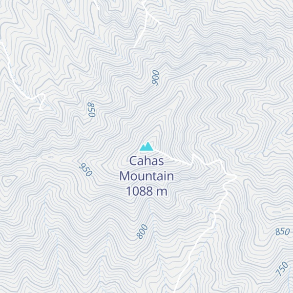 Map of Cahas Mountain