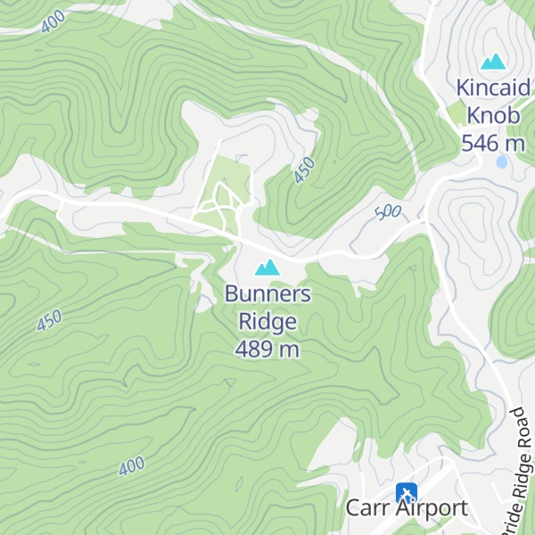 Map of Bunners Ridge