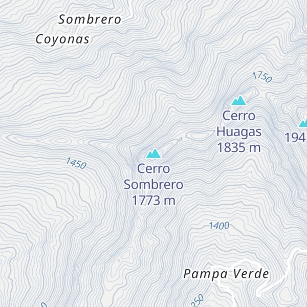 Map of Cerro Sombrero