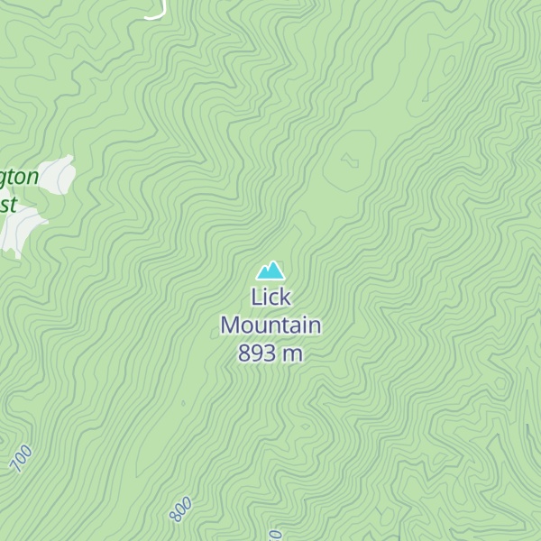 Map of Lick Mountain