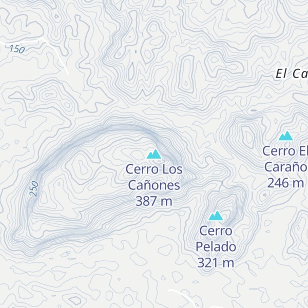 Map of Cerro Los Cañones