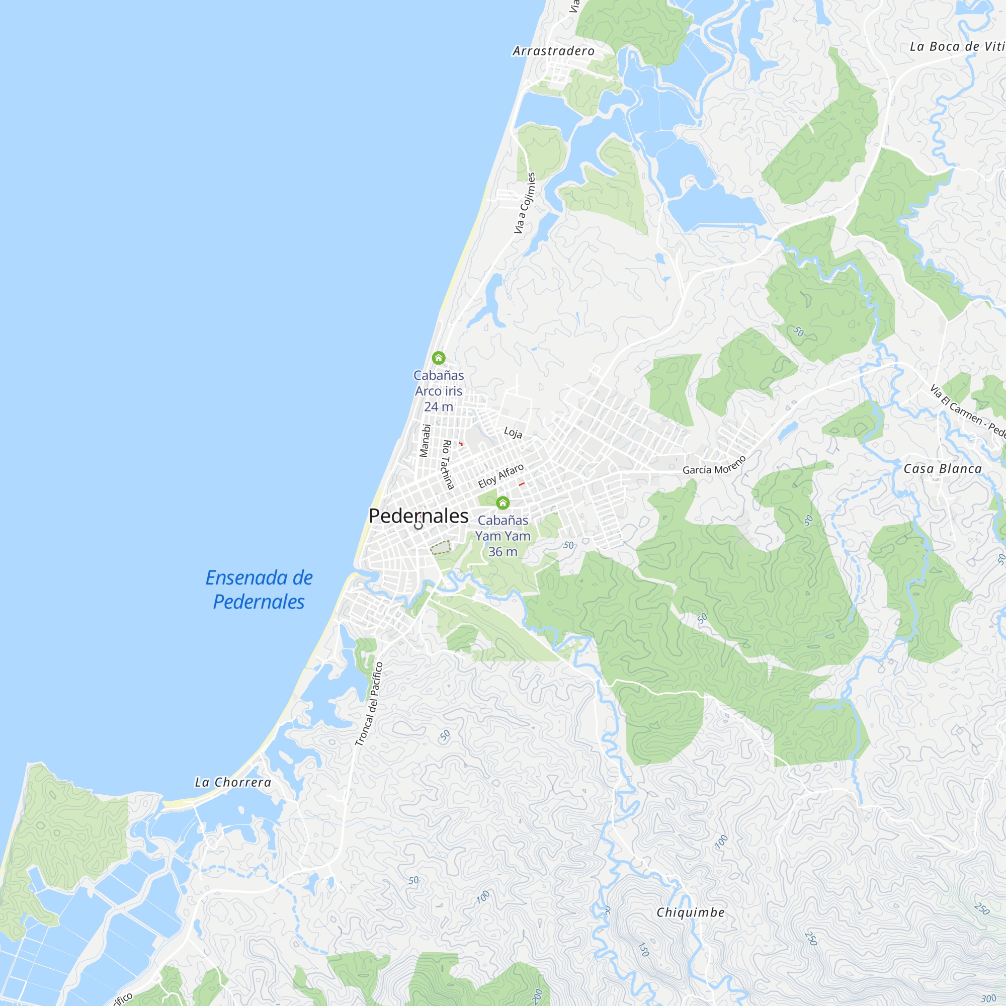 Cabañas Yam Yam map