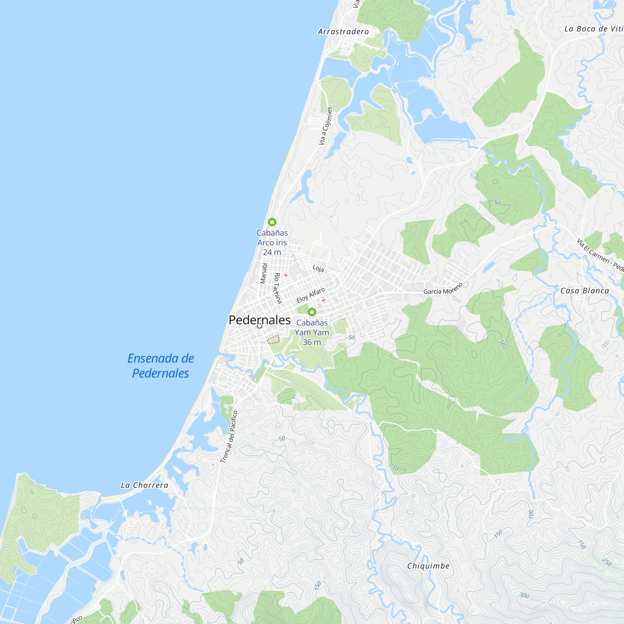 Cabañas Yam Yam map
