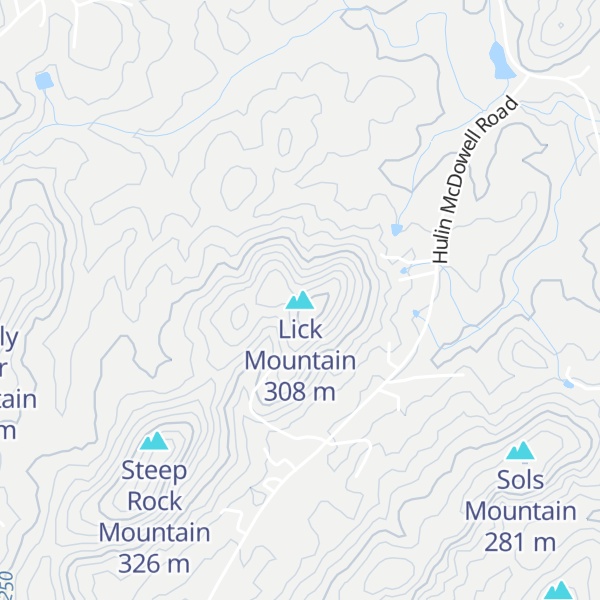 Map of Lick Mountain