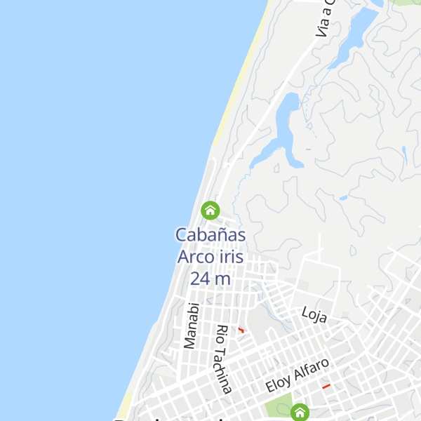 Map of Cabañas Arco iris