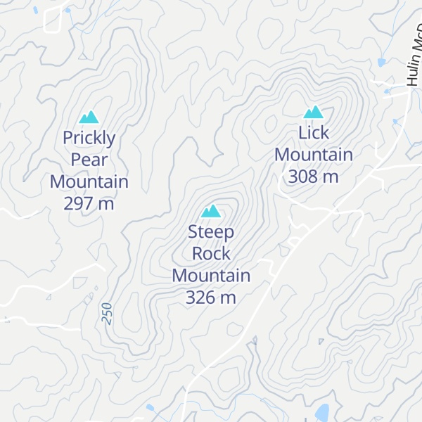 Map of Steep Rock Mountain