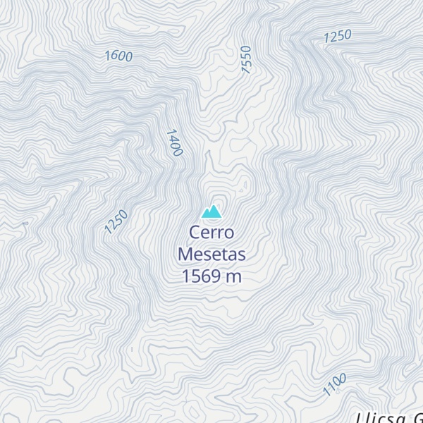 Map of Cerro Mesetas
