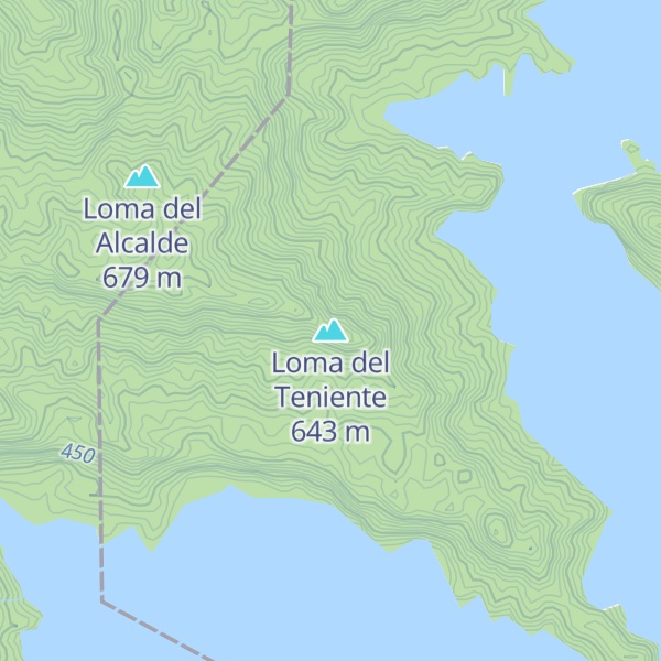 Map of Loma del Teniente