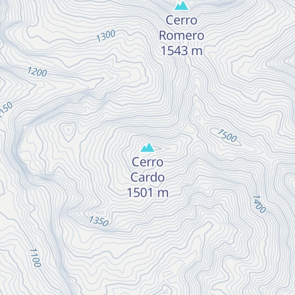 Map of Cerro Cardo