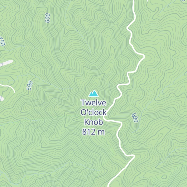 Map of Twelve O'clock Knob