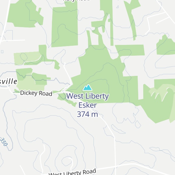 Map of West Liberty Esker
